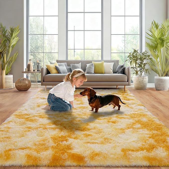 Upgrade Non-Slip Plush Rugs for Living Room, Soft Shaggy Carpets for Living Room - Image 4
