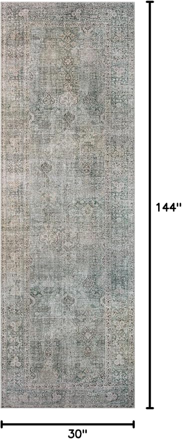 Loloi Chris Loves Julia Jules Collection JUL-08 Emerald/Antique Ivory 2'-6'' x - Image 2