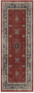 RUGGABLE Washable Vintage Runner Rug – Verena Amber Red 2.5x7, Stain-Resistant by RUGGABLE