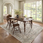 Washable 6x9 Area Rugs for Living Room, Boho Non-Slip Vintage Distress Large - Image 3