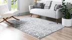Rugs.com Lattice Trellis Collection Rug – 9' x 12' Gray Low-Pile Rug Perfect - Image 3