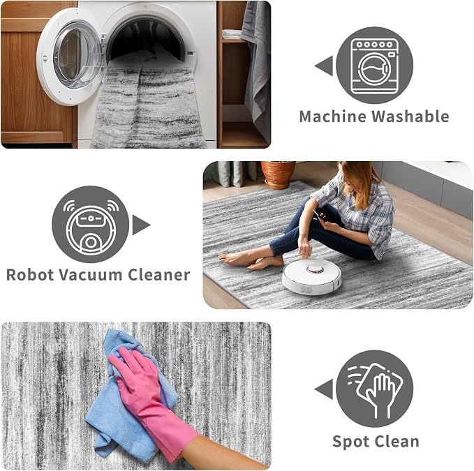 3x5 Area Rug Non-Slip: Washable Rugs - Image 4