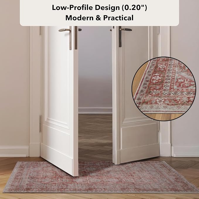 Kuden 9x12 Large Area Rug, Machine Washable Area Rug - Image 8