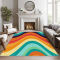 Retro Rugs for Living Room 70s by Phtbz