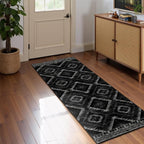 Area Rug 2x10 Rug Machine Washable Non-Slip Low Pile Print Pattern Western Rug - Image 8