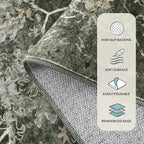 Lahome Washable Area Rugs 5x7 Green Rugs - Image 6