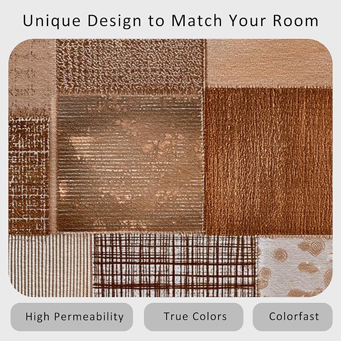 Patchwork Rug, Washable 4x5 Rug - Image 6