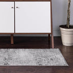 Rugs.com Leipzig Collection Rug – 12 Ft Runner Gray Low-Pile Rug Perfect - Image 4