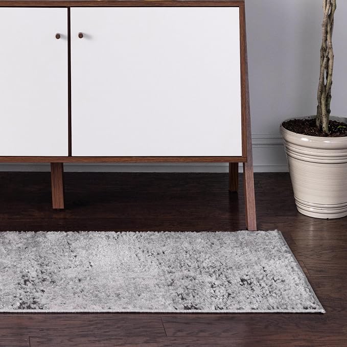 Rugs.com Leipzig Collection Rug – 12 Ft Runner Gray Low-Pile Rug Perfect - Image 4