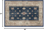 RUGGABLE Washable Vintage Area Rug – Verena Sapphire 2x3, Stain-Resistant - Image 3