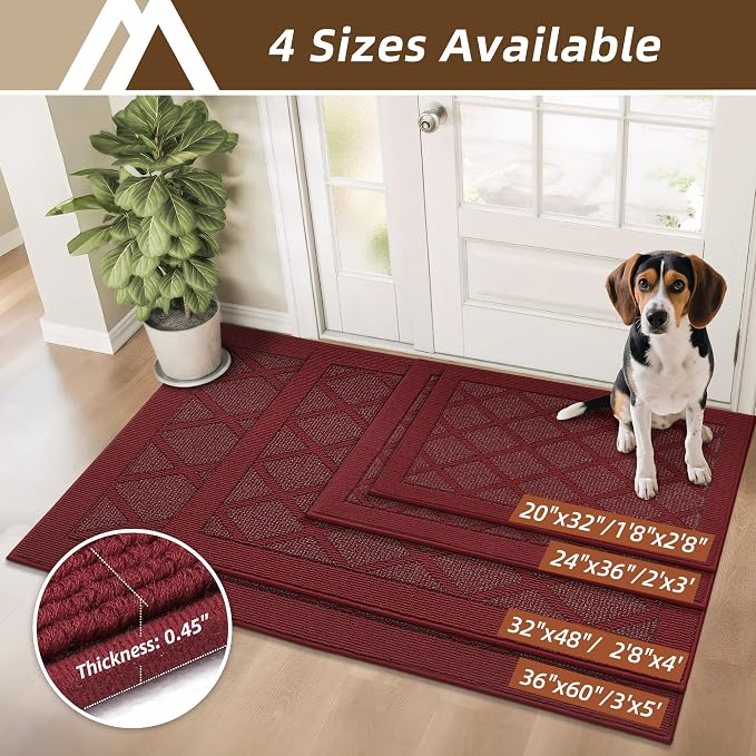 COSY HOMEER Non-Slip Door Mat 36"x60", Entryway Rugs Low Profile Absorbent Dirt - Image 5