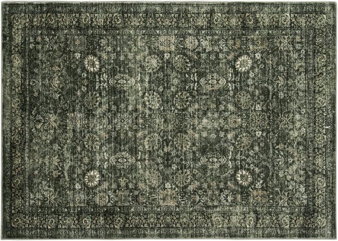 Morebes Washable Green 5x7 Area Rugs, Vintage Soft Bedroom Rug Non Slip - Image 9