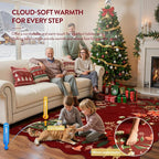Lahome Floral Christmas Runner Rug, 2x6 Red Christmas Rug Runner Non Slip - Image 4