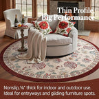 jinchan Elora 6ft Floral Round Rug - Image 4