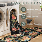 DUKINO 3x5 Area Rug, Floral Non-Slip Indoor Washable Rug - Image 5