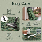 Dark Green 3x10 Long Hallway Runner Rug, Vintage Distressed Medallion Carpet - Image 6