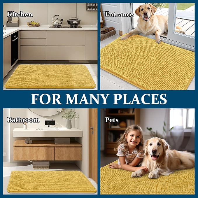 OLANLY Dog Door Mat for Muddy Paws 59x20, Absorbs Moisture and Dirt, Absorbent - Image 8
