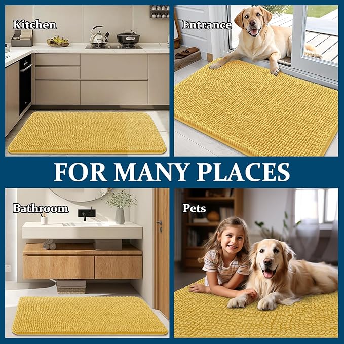 OLANLY Dog Door Mat for Muddy Paws 70x46, Absorbs Moisture and Dirt, Absorbent - Image 8