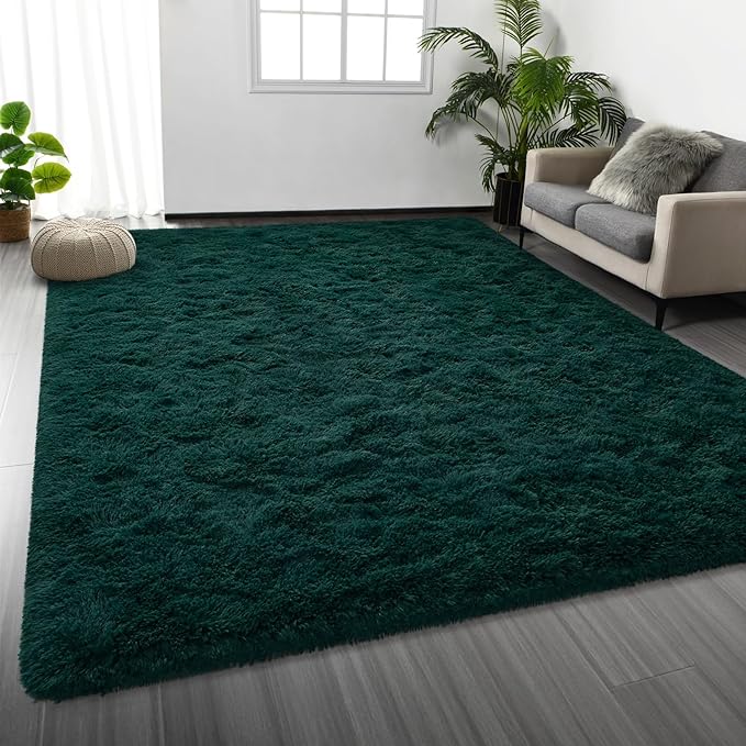 Large Shag Area Rugs 6 x 9, Plush Fuzzy Rugs by Deerhoo