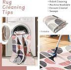 MUJOO Pink Runner Rug Washable, Boho 2x8 Area Rugs - Image 5