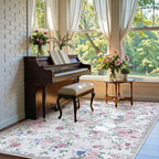 Lahome Purple Floral 5x7 Area Rugs, Boho Rugs - Image 3