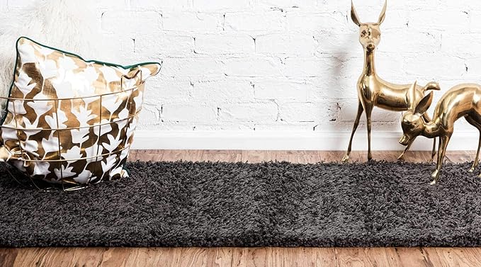 Unique Loom Solid Shag Collection Area Rug - Image 4