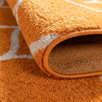Rugs.com Lattice Frieze Collection Rug – 4' x 6' Orange Medium Rug Perfect - Image 6