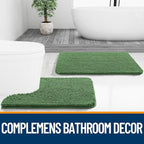 OLANLY Bathroom Rugs 36x24, Extra Soft Absorbent Chenille Bath Rugs, Rubber - Image 7