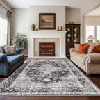 Rugs for Living Room, 8x10 Large Area Rugs Ultra Soft Washable, Vintage Boho - Image 2