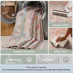 Kokia 9x12 Washable Area Rugs Blossom Pink - Image 6
