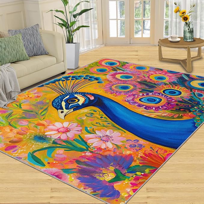 Peacock Rugs for Living Room by STRELEC