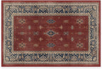 RUGGABLE Washable Vintage Area Rug – Verena Amber Red 2x3, Stain-Resistant by RUGGABLE