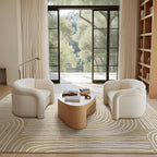 Phantoscope Washable Area Rug 5'x7' Non-Slip, Modern Neutral Boho Rugs - Image 5