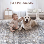 Rugcomf Bedroom Rug 3x5 Rug Washable Area Rug Non Slip Low Pile Small Carpet - Image 5