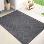 PURRUGS Dirt Trapping Door Mat 24" x 35.5", Non-Slip Machine Washable Entry Rug by PURRUGS