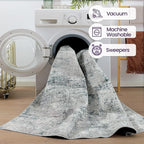 DEXI 4x6 Area Rug for Living Room, Modern Abstract Thin Washable Rug Indoor - Image 8
