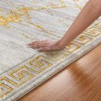 GLORY RUGS Area Rugs Marble 2x3 Cream Gold Carpet Modern Abstract Rug Living - Image 3