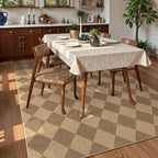 Lahome Checkered Easy Jute Rug 8x10, Washable Rugs - Image 7