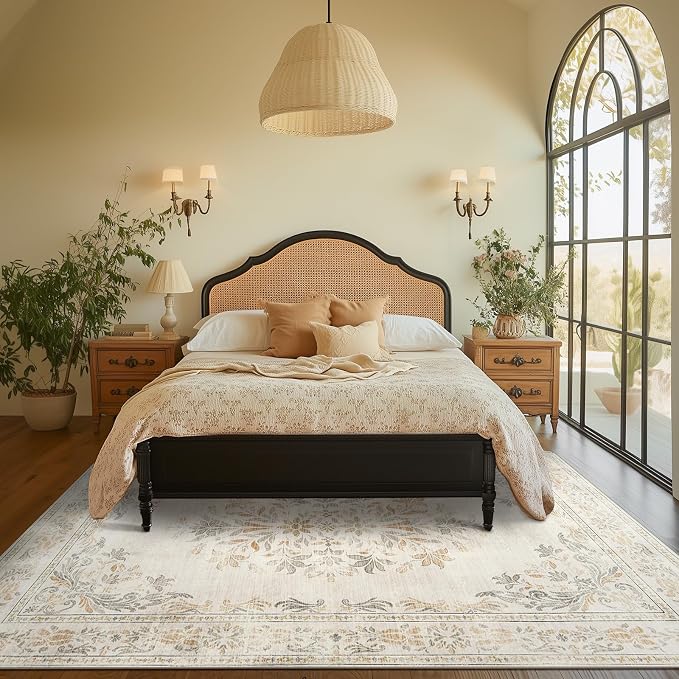 jinchan Vintage Floral 6x9 Area Rug - Image 4