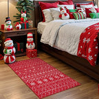 Lahome Christmas Door Mat 2x3 Red Entryway Rug Small Washable Area Rugs - Image 9