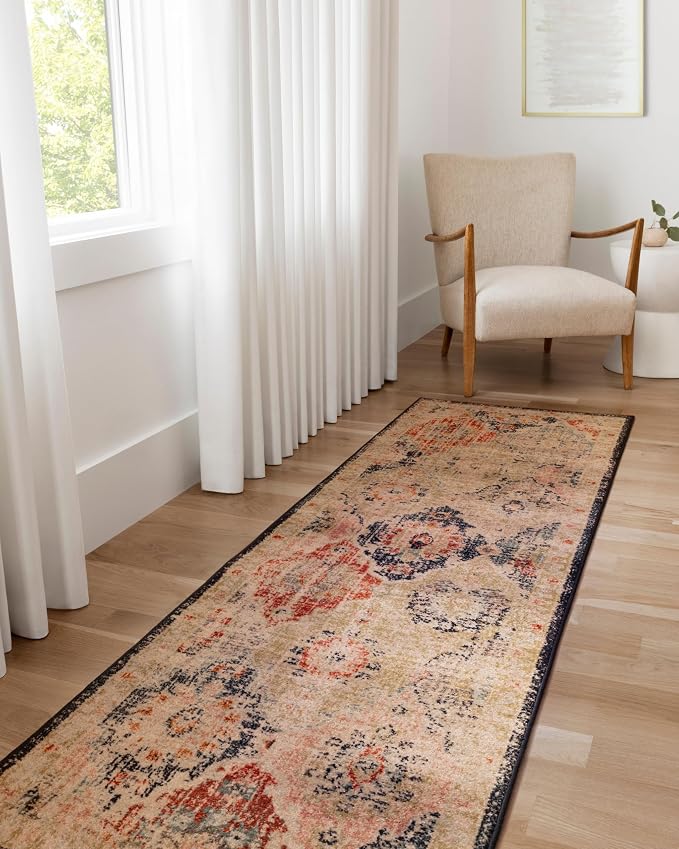 Loloi Jocelyn Collection JOC-07 Khaki/Multi 2'-3" x 7'-6" .38" Thick Runner Rug - Image 3