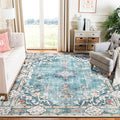 MUJOO Teal Rug 6'x9' Area Rugs for Living Room Washable Rugs Large Boho Carpet by MUJOO