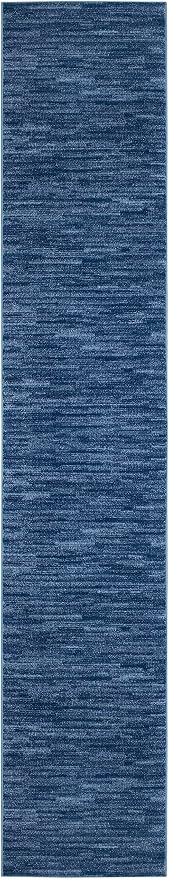 Nourison Home Nourison Essentials Navy Blue 2'2" x 12' Area Rug - Image 4