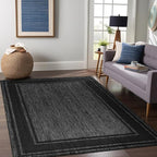 Beverly Rug Outdoor Rug 6x9 Modern Bordered Area Rugs - Image 4