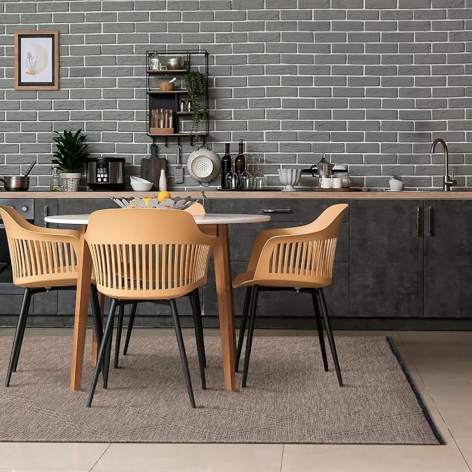 LUXE WEAVERS Modern Farmhouse Brown 6x9 Washable Area Rug, Anti-Slip Diamond - Image 6