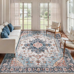 Tangsoo 8x10 Area Rug for Living Room, Washable Vintage Indoor Non Slip Large by Tangsoo