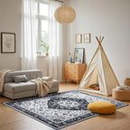 Area Rugs 4x6, Boho Vintage Oriental Washable Rugs, Collapsible Area Rug - Image 4