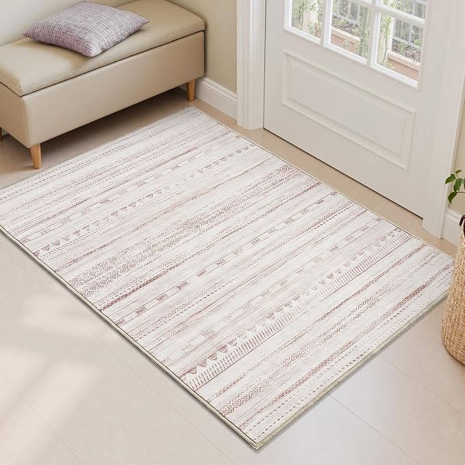 Small Area Rug-2x3 Entryway Rug Non Slip Washable Low Pile Indoor Door Mat by Tchdio