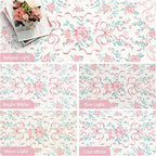 Pink Rug Bow Floral 8x10 Rug, Washable Area Rugs - Image 8