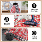 Area Rug for Living Room, 9x12 Machine Washable Non Slip Large Faux Wool Throw - Image 4